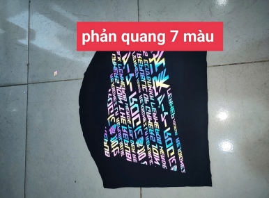 Decal phản quang 7 màu in lên áo đẹp
